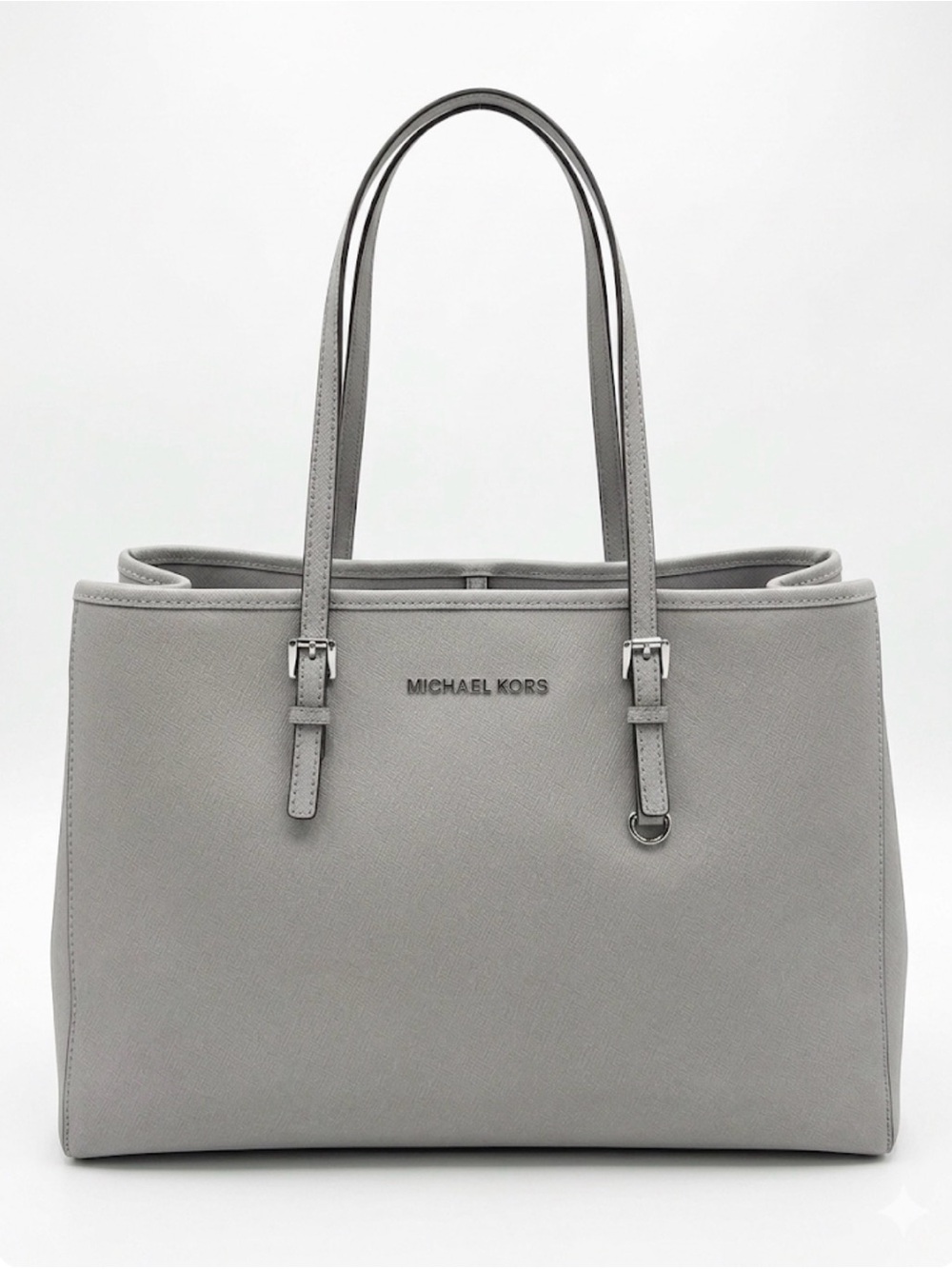Michael Kors Jet Set Travel Large Saffiano Tote - Pearl Grey